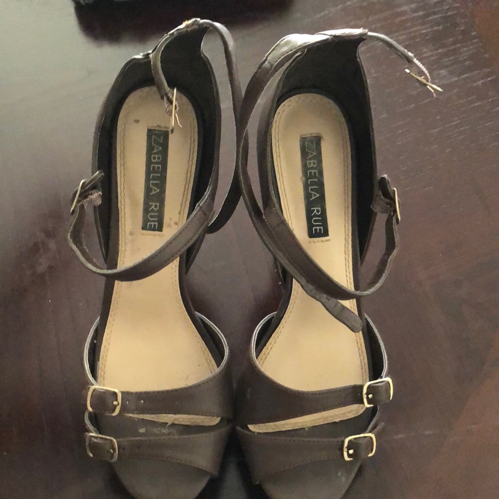 Brown double strap